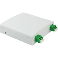 Excel Enbeam FTTx Outlet White Loaded with 2x LC/APC Duplex adapters